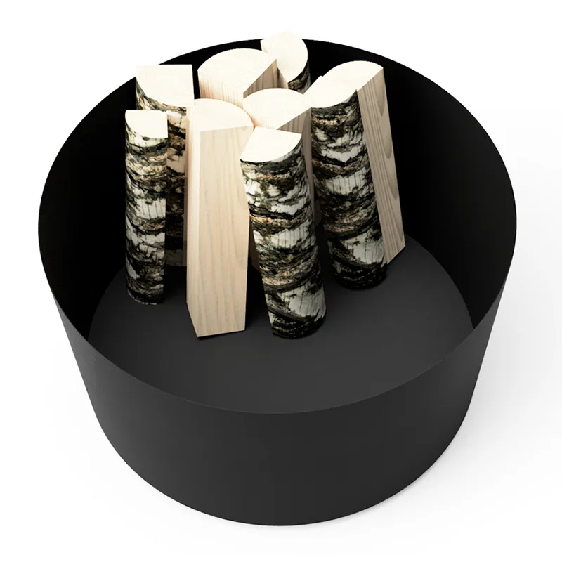 Pozinkovaný kovový kulatý venkovní květináč