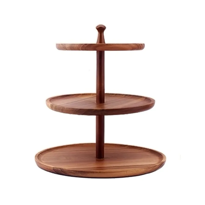 Víceúrovňový dřevěný stojan na dezerty